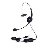 Uqezagpa Auriculares con cable USB con micrófono para PC, portátil, auriculares USB con cancelación de ruido para centro de llamadas y cancelación de ruido