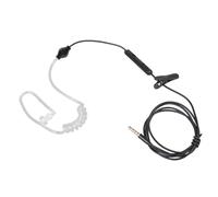 Uqezagpa Auriculares de una sola oreja de 1,25 m, control de micrófono de 3,5 mm y protección contra la radiación, seguros en varios dispositivos sin control de radiación, control en línea