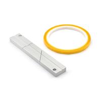 Uqezagpa Bloque de unión de cinta precisa con ranuras antideslizantes para carrete abierto de 1/4 pulgadas, tabla de cortar de empalme segura