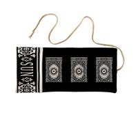 Uqezagpa Bolsa de almacenamiento de tarjetas con temática mística, duradera, tela de lino y poliéster, colorida obra de arte, resistente al agua, plegable para adivinación, sacos de tarots únicos