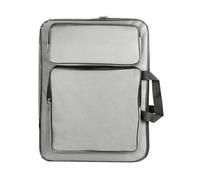 Uqezagpa Bolsa de transporte de arte resistente al agua, para estudiantes, trabajo, dibujo, pintura, bloc de bocetos, gris, 36*49cm