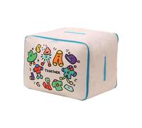 Uqezagpa Bolsa organizadora de almacenamiento con diseño de dibujos animados para ropa de cama a granel, ropa de invierno con tiradores de transporte, para el hogar, universidad, bonita bolsa de