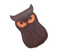 Uqezagpa Bolsas de almacenamiento para púas de guitarra, bolsa de piel sintética, organizador de piel sintética, Brown