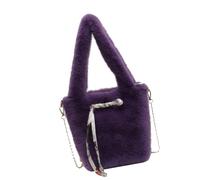Uqezagpa Bolso bandolera cómodo y cálido para uso diario, bolso cruzado para cualquier armario de otoño e invierno, Purple, One Size