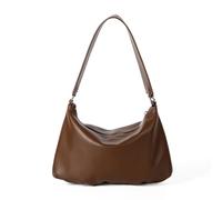 Uqezagpa Bolso cruzado coreano de piel sintética suave para las axilas, elegante, simple, para mujer, uso casual, simple bolso de arquitecto, café