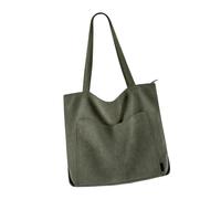 Uqezagpa Bolso cruzado de pana de moda, correa ajustable, resistente al agua, ligero, para viajes, gimnasio, al aire libre, diario, esenciales, bolsa de hombro de pana, Green, One Size