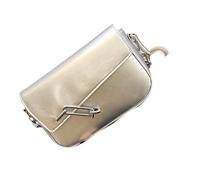 Uqezagpa Bolso cruzado suave e impermeable para mujer, bolso de hombro funcional múltiple con correa modificable, rudimentos diarios, impermeable, bolsa cruzada delgada, Silver