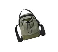 Uqezagpa Bolso de hombro de lona de moda con apertura de cordón para un acceso seguro y fácil de llevar al viajero, Green, One Size