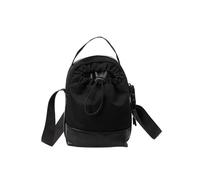 Uqezagpa Bolso de hombro de lona de moda con apertura de cordón para un acceso seguro y fácil de llevar al viajero, Black, One Size