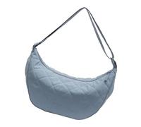 Uqezagpa Bolso de hombro ligero de nailon con diseños acolchados, correa ajustable para viajeros y estudiantes, elegante accesorio de ropa de calle, Blue, One Size
