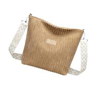 Uqezagpa Bolso de hombro moderno para mujer, bolso de pana con correa ajustable, bolsos de mano para mujer, Khaki