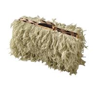 Uqezagpa Bolsos de mano peludos para mujer, elegantes bolsos de noche para mujer, bolso cruzado, bolso de hombro con flecos, bolso de noche para regalo, Color matcha