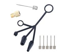 Uqezagpa Bombas de suelo de mano para bicicletas, adaptadores de boquilla, compuerta de aire, portátil, inflable, 4 accesorios, puerta, portátil, inflable