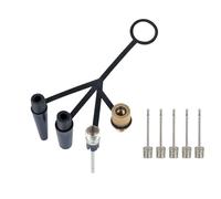 Uqezagpa Bombas de suelo de mano para bicicletas, adaptadores de boquilla, compuerta de aire, portátil, inflable, 4 accesorios, puerta, portátil, inflable