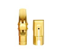 Uqezagpa Boquilla para saxofón soprano, boquilla para saxofón 5C/6C/7C/8C/9C con tapas, almohadillas para instrumentos musicales, accesorio de metal