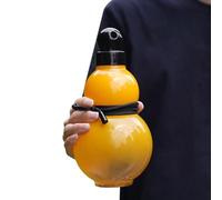 Uqezagpa Botella de agua de calabaza de 1000 ml, botella de agua deportiva de viaje, a prueba de fugas, para gimnasio, contenedor de viaje