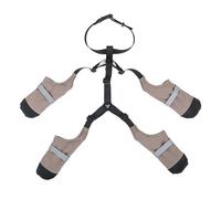 Uqezagpa Botines para perros al aire libre, protectores de patas, para caminar, correr, zapatos de lluvia antideslizantes para mascotas, zapatos impermeables para perros