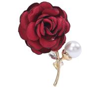 Uqezagpa Broche de flor de rosa para mujer, broche de chal floral 3D, broche de solapa para vestido de novia, boda, aniversario, ceremonia y fiesta