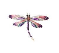 Uqezagpa Broche retro de libélulas de cristal, elegante, con diamantes de imitación, accesorio de solapa para mujeres y niñas, SizeApprox.5x7.4cm/1.97x2.91inch, Metal