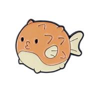 Uqezagpa Broches creativos de animales marinos de dibujos animados, coloridos broches de animales marinos, joyería para entusiastas de la moda y el mar, 2.73x1.95in, Zinc