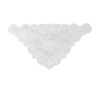 Uqezagpa Bufanda de encaje transpirable para mujer, ligera, de poliéster, para uso diario y exterior, elegante, tela suave y transpirable, blanco, Talla única