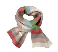 Uqezagpa Bufanda de invierno a rayas multicolor ligera y cálida, accesorio de moda, diseño unisex, perfecto para atuendos diarios, ropa de cuello coreana de invierno, a, Talla única