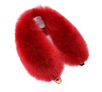 Uqezagpa Bufanda de invierno gruesa de piel artificial de lujo, calentador de cuello, accesorio de nailon suave, envoltura de moda para adultos y niños, a, Talla única