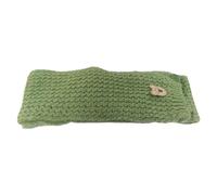 Uqezagpa Bufanda de punto cálida de invierno para niños, unisex, gruesas, cálidas, patrón de oso de dibujos animados, silenciador largo, pañuelo de punto para bebé, protección cálida, verde, Talla