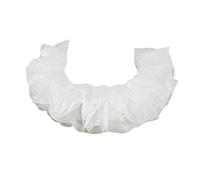 Uqezagpa Bufanda isabelina de tul con cuello y volantes para mujer, disfraz de encaje floral blanco desmontable, cuello falso, victoriano, Halloween, cosplay, disfraz de Halloween