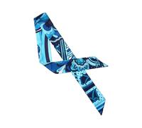 Uqezagpa Bufanda larga delgada para mujer, pañuelo para colgar el cuello, asa para mujer, cinturón de seda con sensación de lujo, gargantilla para bolsos de mano, A 2, Talla única