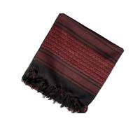 Uqezagpa Bufanda para mujer, bufanda árabe para adultos, de Oriente Medio, turbante táctico, multiusos, para ciclismo, pañuelo para ciclismo, negro/rojo, 110*110
