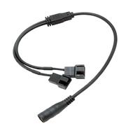 Uqezagpa Cable adaptador de alimentación de ventilador de 2/3/4/5 vías, cable divisor de 37 cm de longitud, cableado de cobre estañado para carcasa de computadora, PC, cable de enlace de ventilador