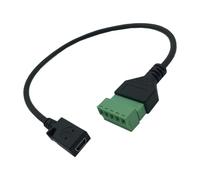 Uqezagpa Cable adaptador de terminales USB en miniatura de 5 pines a 5 pines, soporta transferencia de datos y energía para varias aplicaciones electrónicas, enlace USB de soldadura