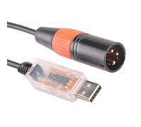 Uqezagpa Cable adaptador USB a RS485 DMX512 de 3 pines rápido para iluminación de escenario, cable de dispositivo de iluminación de escenario, 1,80 m, 1,0 m, 3 m, iluminación de eventos