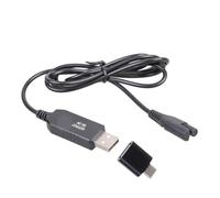 Uqezagpa Cable de carga USB tipo C para irrigador dental inalámbrico de repuesto de 3 V, 100 mA, 1,2 m, cable de viaje con compatibilidad de doble entrada y adaptadores tipo C