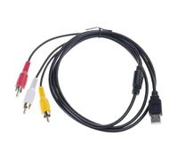 Uqezagpa Cable de conexión USB a 3RCA macho de 150 cm, reproductores de televisores HDTV, teléfonos inteligentes y más dispositivos USB