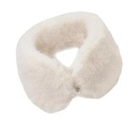 Uqezagpa Calentador de cuello de felpa de moda con cierre, fácil de llevar, bufanda peluda suave para actividades al aire libre, para mujeres y niñas, calentador de cuello, beige, Talla única