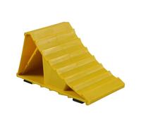 Uqezagpa Calzas de rueda para remolques de viaje, antideslizantes, resistentes, amarillas, tapones ligeros para coche, campistas, bloque de alineación