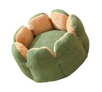 Uqezagpa Cama para mascotas con cojín desmontable, mango suave, hermosa cama redonda de flores, sofá para perro, cojín desmontable, túnel para gatos