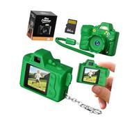 Uqezagpa Cámara de silicona 64G para niños, plan resistente con lente de 64 MP integrada en batería recargable y tarea simple para fotografía infantil, cámara de elastómero impermeable para niños