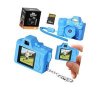 Uqezagpa Cámara de silicona 64G para niños, plan resistente con lente de 64 MP integrada en batería recargable y tarea simple para fotografía infantil, cámara de elastómero impermeable para niños