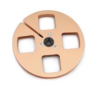 Uqezagpa Carrete de aluminio de 4 agujeros, construcción con tornillo incluido, para cubiertas abiertas y carrete de aluminio compatible con cinta de 1/4 pulgadas