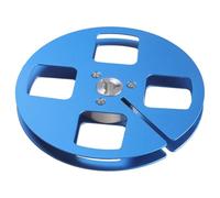 Uqezagpa Carrete de aluminio de 4 agujeros, construcción con tornillo incluido, para cubiertas abiertas y carrete de aluminio compatible con cinta de 1/4 pulgadas