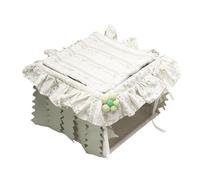 Uqezagpa Casa de túnel Cavia Porcellus con estampado de flores con alfombrilla de cortina, lavable, pequeños escondites para hámster