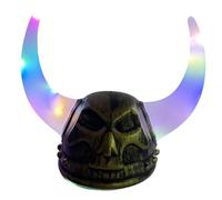 Uqezagpa Cascos vikingos de la Edad Media con cuernos nórdicos, sombrero de guerrero bárbaro para juego de batalla, Halloween, cosplay, fiesta temática, berserker, soldado, guerrero, disfraz, sallet