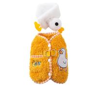 Uqezagpa Chaleco de invierno para perro, bufanda térmica peluda para perros pequeños y grandes, ropa de paseo para interiores y exteriores, ropa de invierno para perros, chaleco de forro polar para
