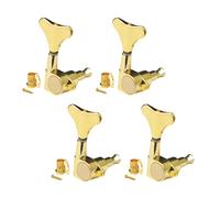 Uqezagpa Clavijas de afinación selladas para bajo con botón en forma de cola de pez, afinadores de cabeza de máquina de bajo para precisión y cuerda de bajo