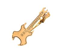 Uqezagpa Clip de corbata de metal creativo para guitarra, instrumento musical, nota musical, corbata de piano, llave de piano, hebilla para corbata de hombre, Length 5.5*cm, aleación