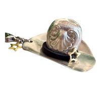 Uqezagpa Colgante artístico con diseño de sombrero, diseño de campo, textura de aleación, adecuado para proyectos de collares, collares occidentales, One Size, como se describe, como se describe