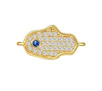 Uqezagpa Colgante de moda con diseño de ojo malvado con circonita brillante, accesorios para hacer joyas, colgante con forma de mal de ojo, One Size, como se describe, como se describe